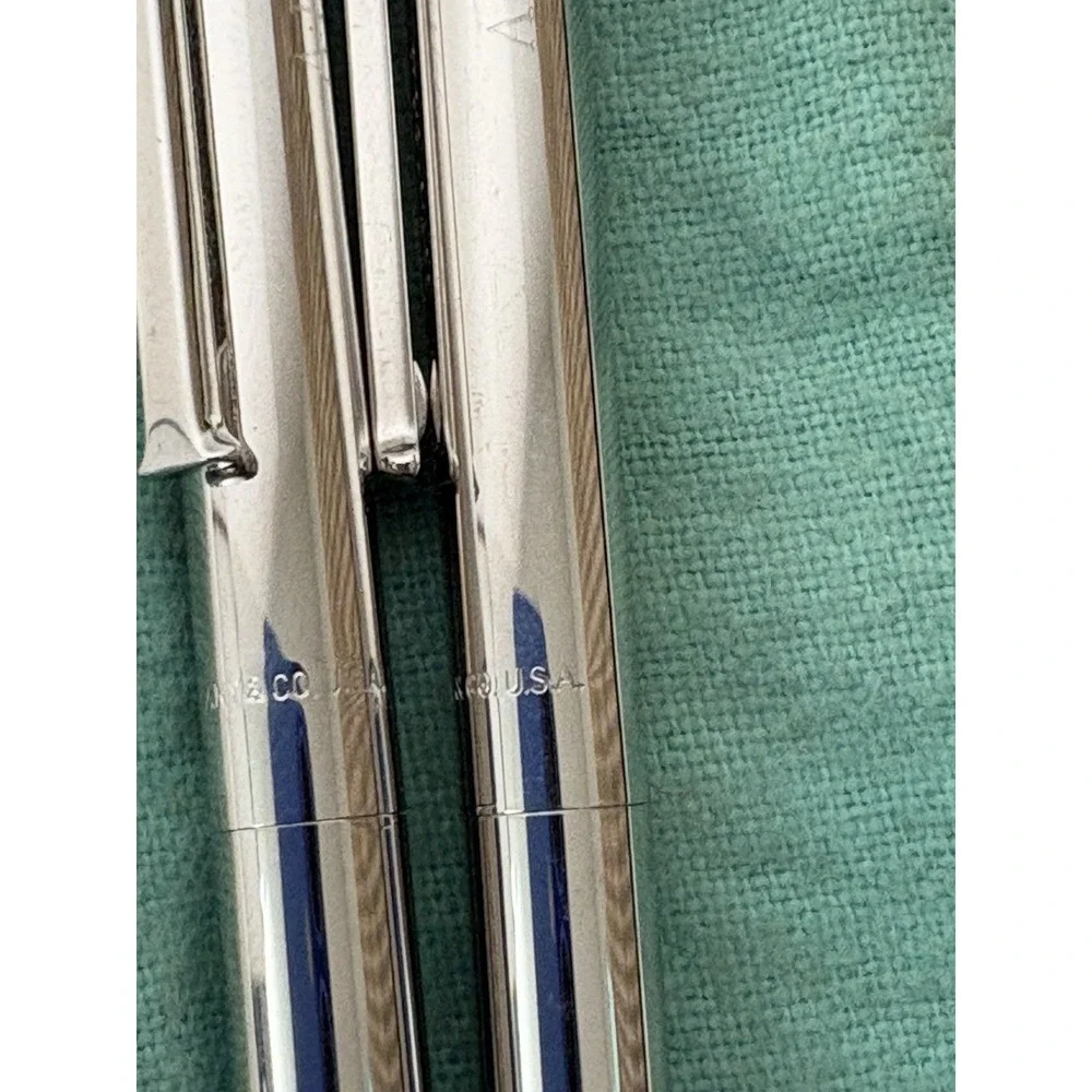 Vintage Tiffany & Co. Sterling Silver T-Clip Ballpoint Pen & Mechanical Pencil